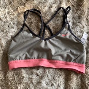 Grey & Pink Nike Sports Bra